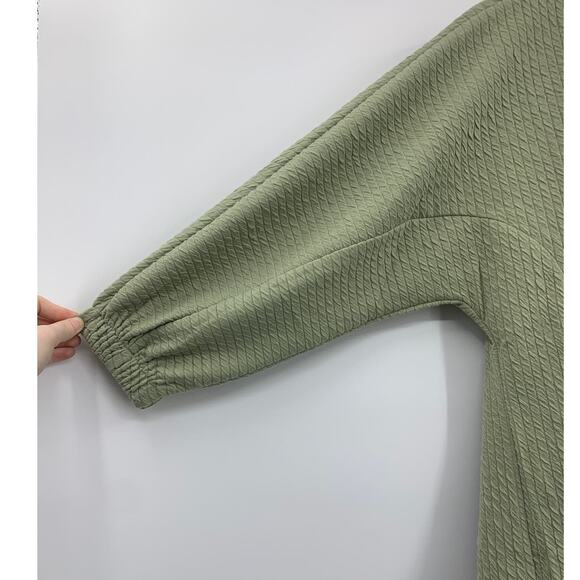 Philosophy Republic Clothing Green Waffle Texture Pullover Blouse Top Medium NEW - Picture 3 of 8